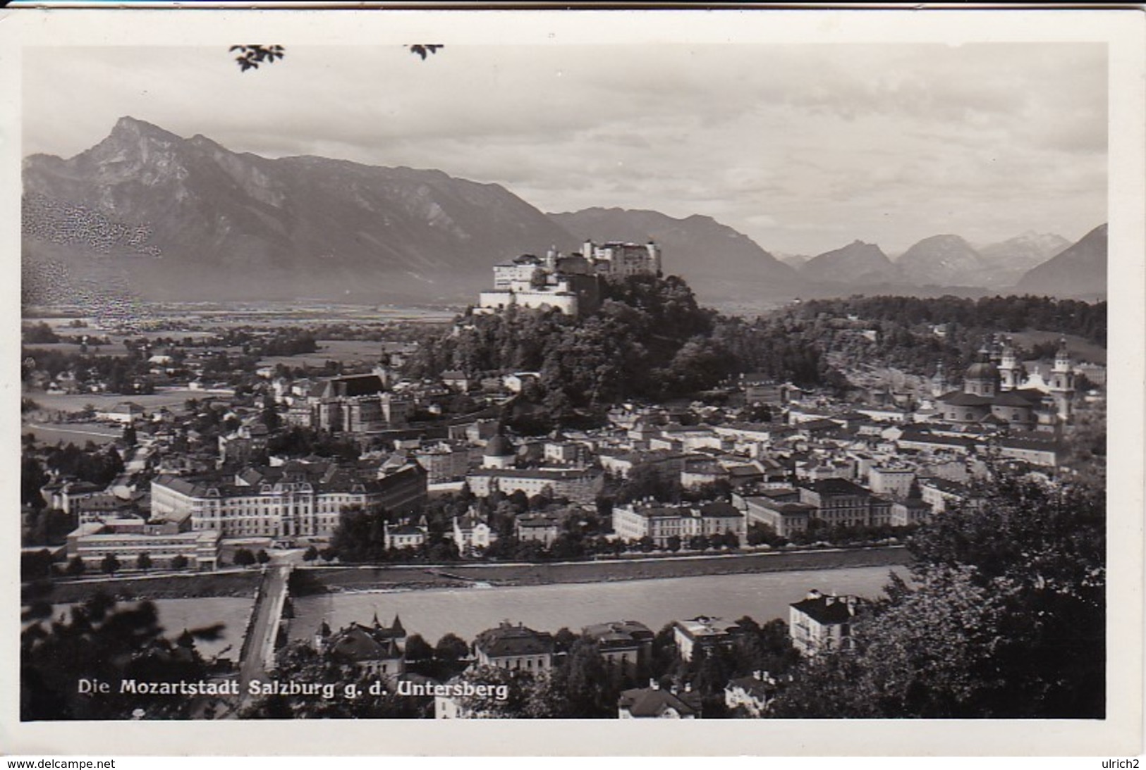 AK Salzburg G. D. Untersberg - Stempel Festung Hohensalzburg (30896) - Salzburg Stadt