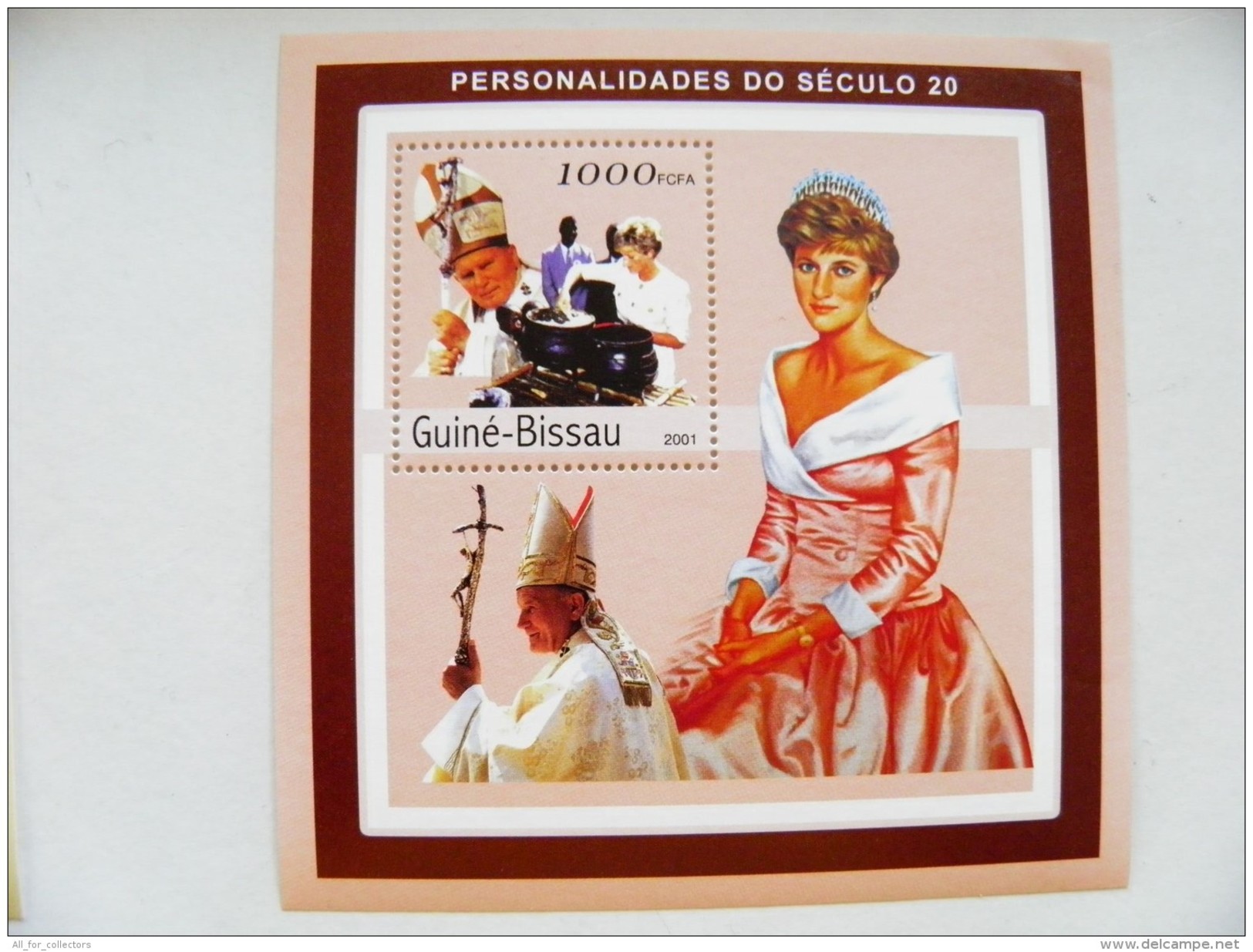 SALE! Guinea-Bissau M/s 2001 Lady Diana Pope Hohn Paul II - Guinea-Bissau