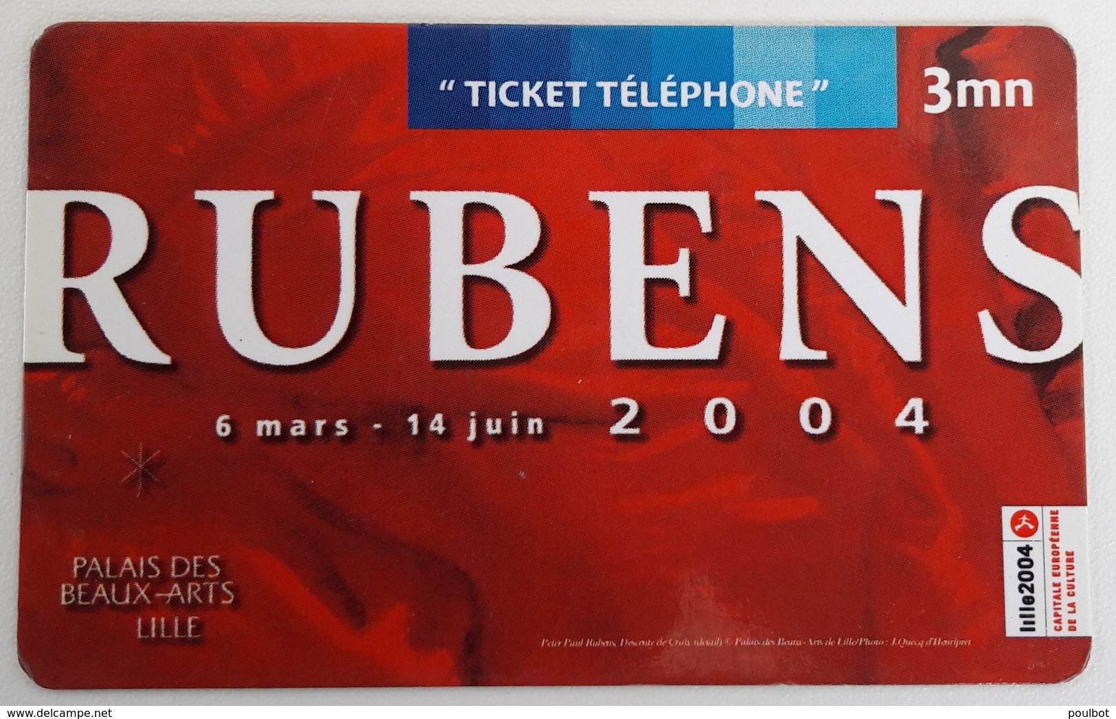 Télécarte Prépayée France Télécom  PR 182 Rubens Rouge  Code Non Gratté - FT