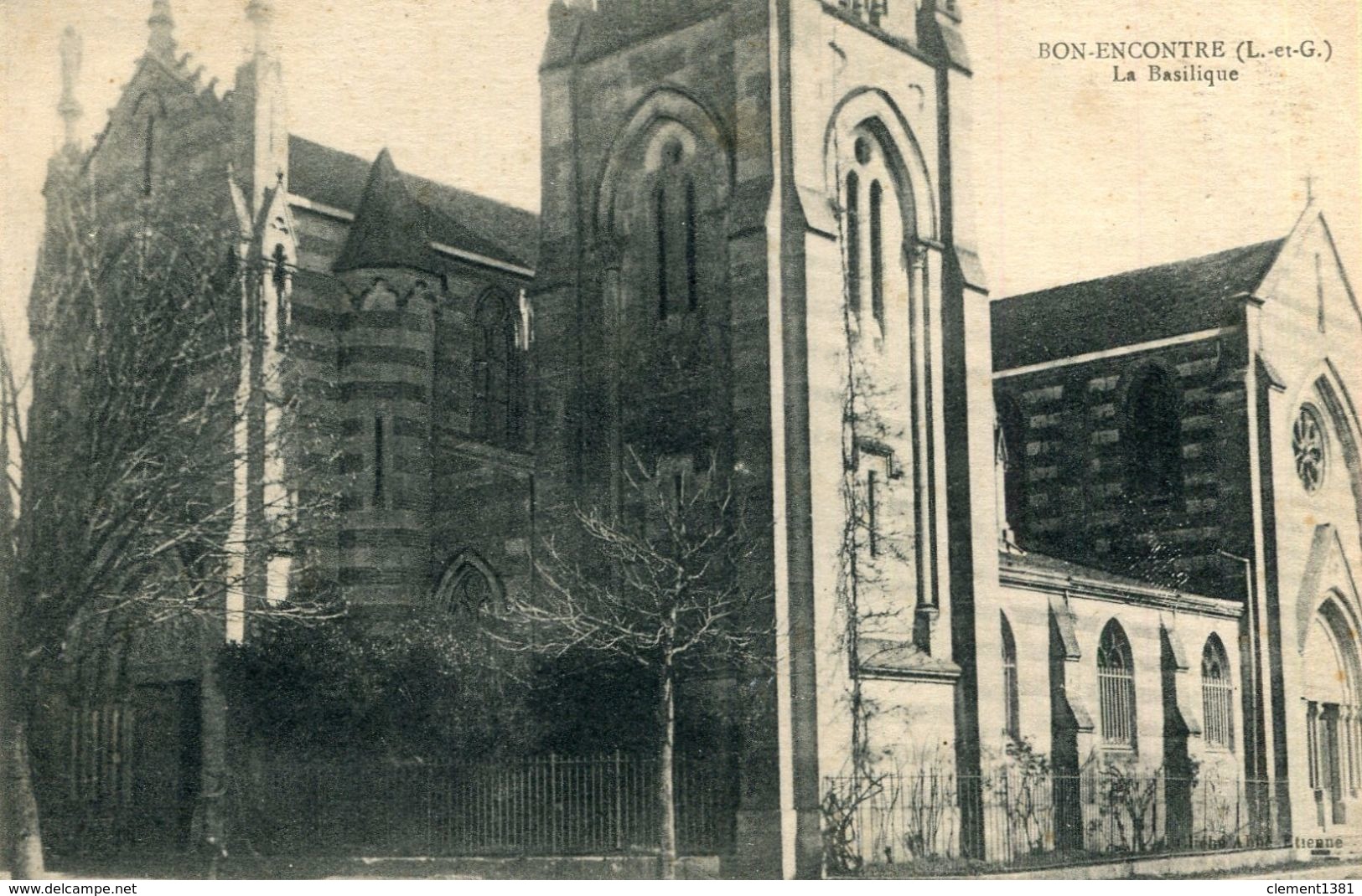 Bon Encontre La Basilique Circulee En 1923 - Bon Encontre