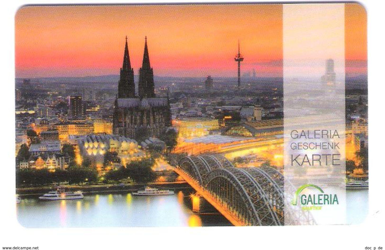 Germany - Carte Cadeau - Gift Card - Geschenkkarte - Galeria Kaufhof - Koeln - Fernsehturm - Funkturm - Gift Cards