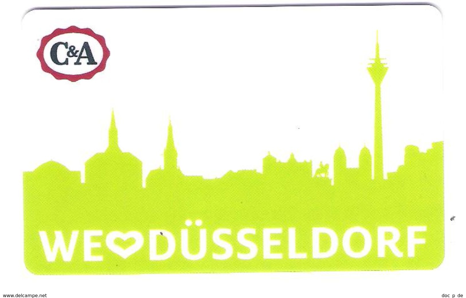 Germany - Carte Cadeau - Gift Card - Geschenkkarte - C&A - Düsseldorf - Fernsehturm - Funkturm - Gift Cards