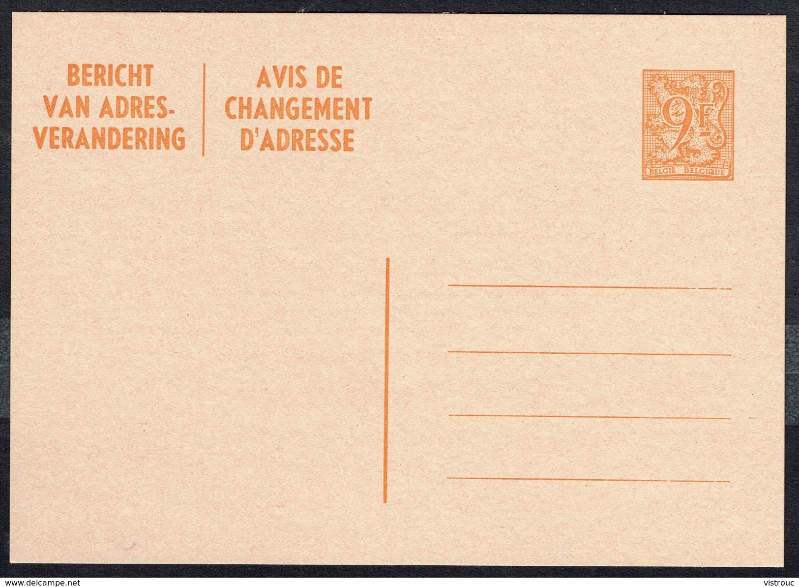 Changement D'adresse N° 26a II NF - Non Circulé - Not Circulated - Nicht Gelaufen. - Avis Changement Adresse