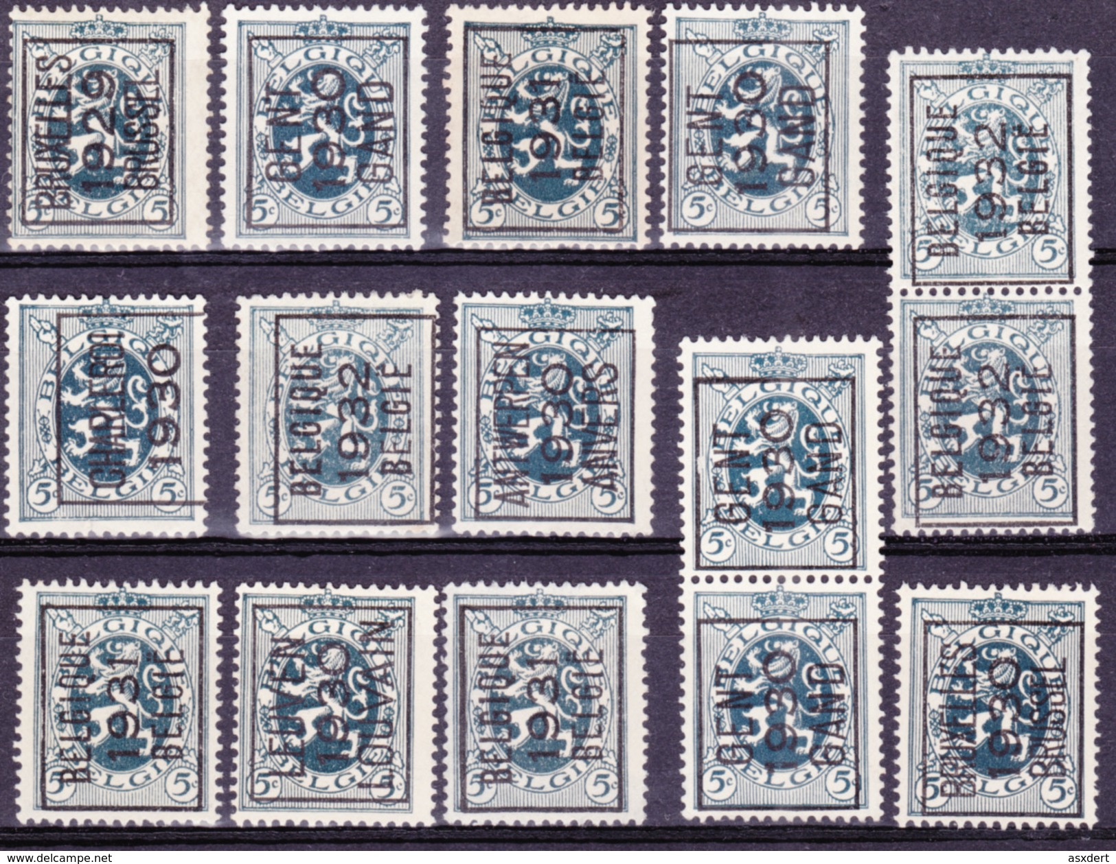 TYPO Heraldieke Leeuw 1929 - 1932 Nr. 279 - Typos 1929-37 (Lion Héraldique)