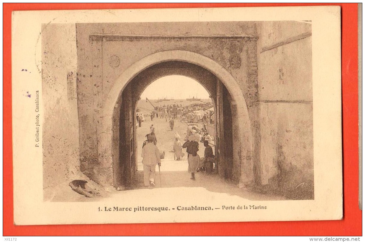 NEO-35  Casablanca Porte De La Marine. Circulé 1912 - Casablanca