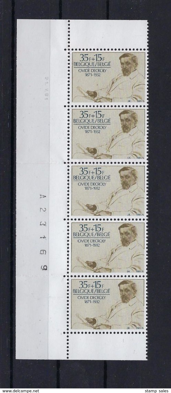 N°2009 DRUKDATUMSTROOK 21.V.81 ONPAAR MNH ** POSTFRIS ZONDER SCHARNIER SUPERBE - Hoekdatums