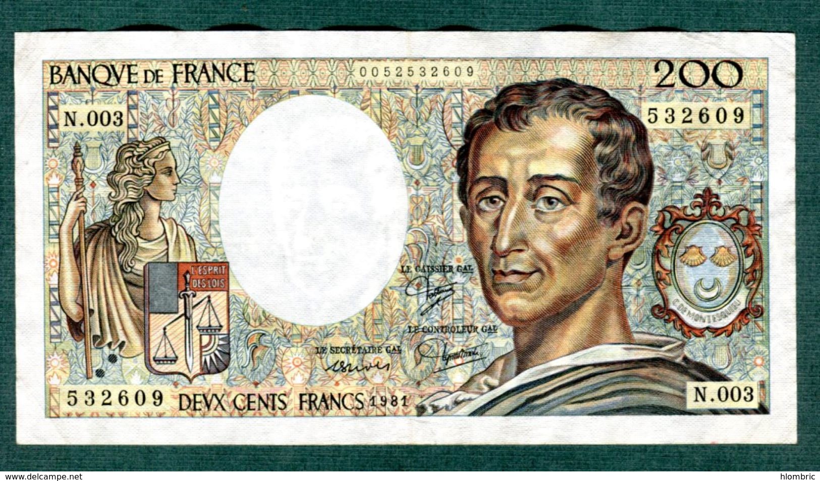 200  Fr  1981  N003 - 200 F 1981-1994 ''Montesquieu''