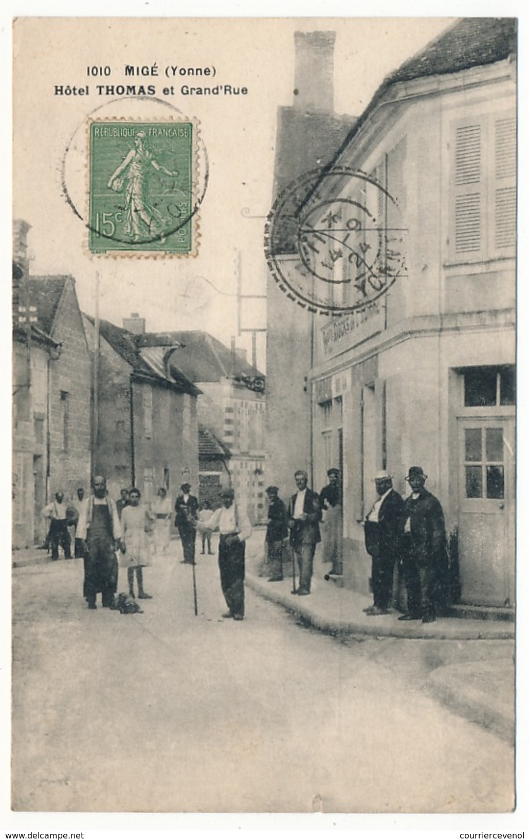 CPA - MIGÉ (Yonne) - Hôtel Thomas Et Grand Rue - Autres & Non Classés