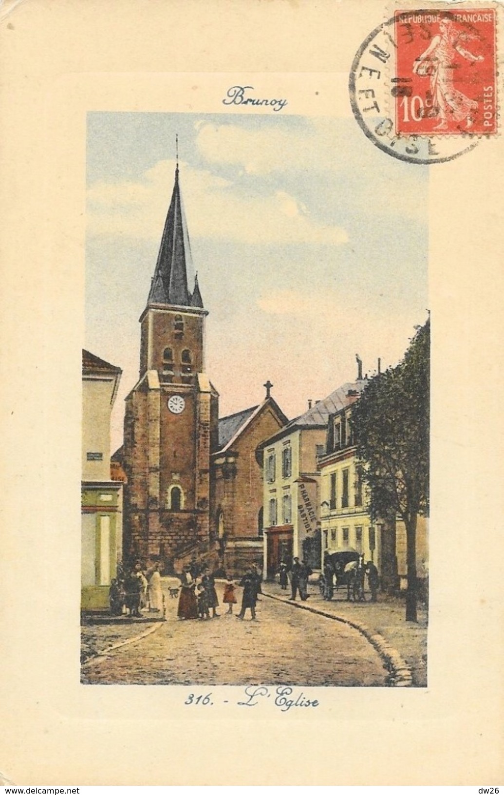 Brunoy (Seine-et-Oise) - L'Eglise - Edition De Luxe La Salamandre - Carte N° 316 Colorisée - Brunoy