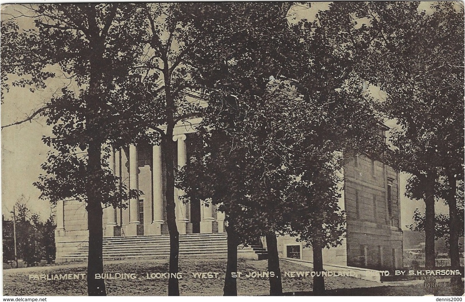 Parliament Building Looking West St Johns -ed. S H Parsons - St. John's