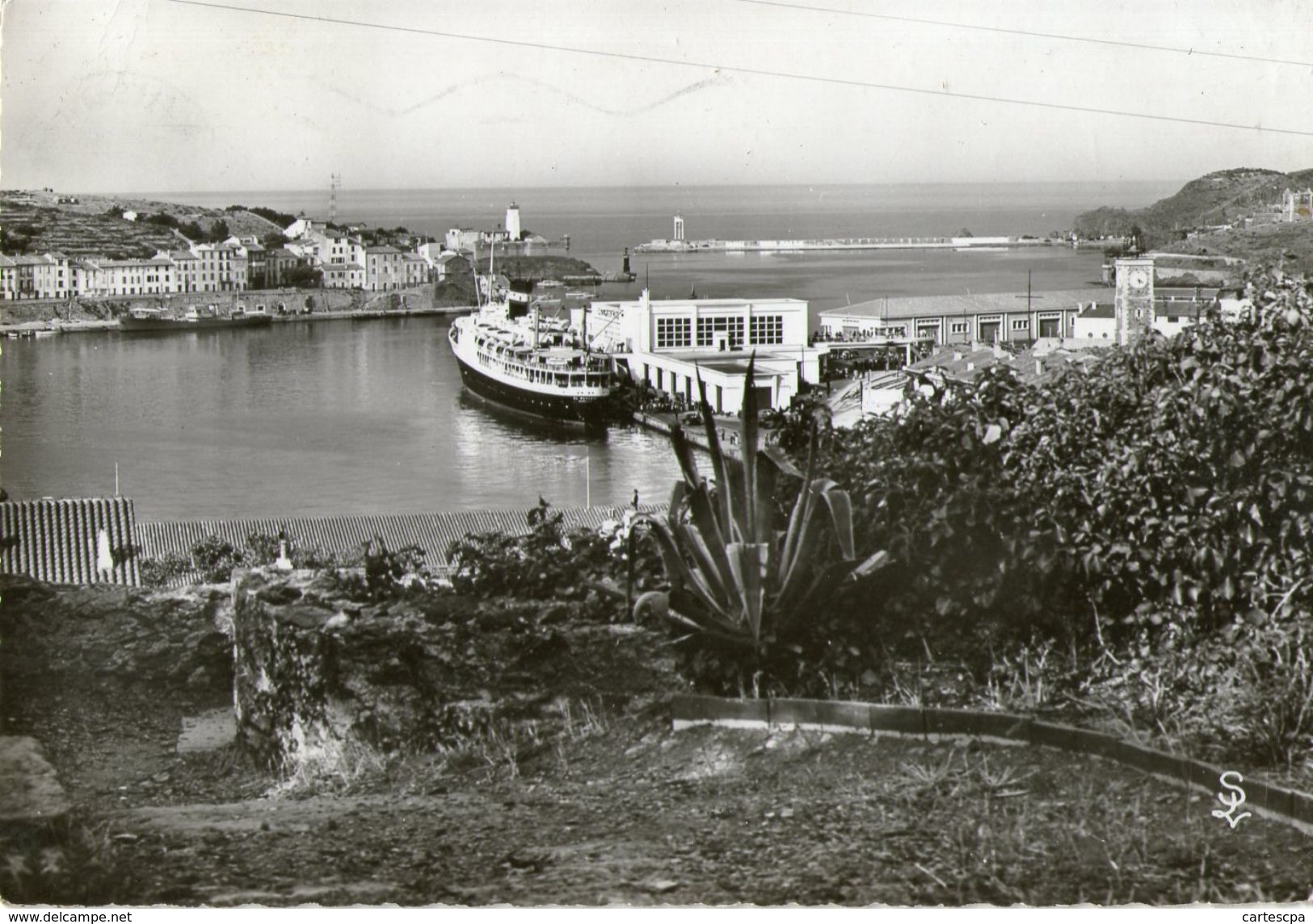 Port Vendres Vue Generale Sur La Gare Maritime A Quai Le President De Cazalet 1954 CPM Ou CPSM - Port Vendres