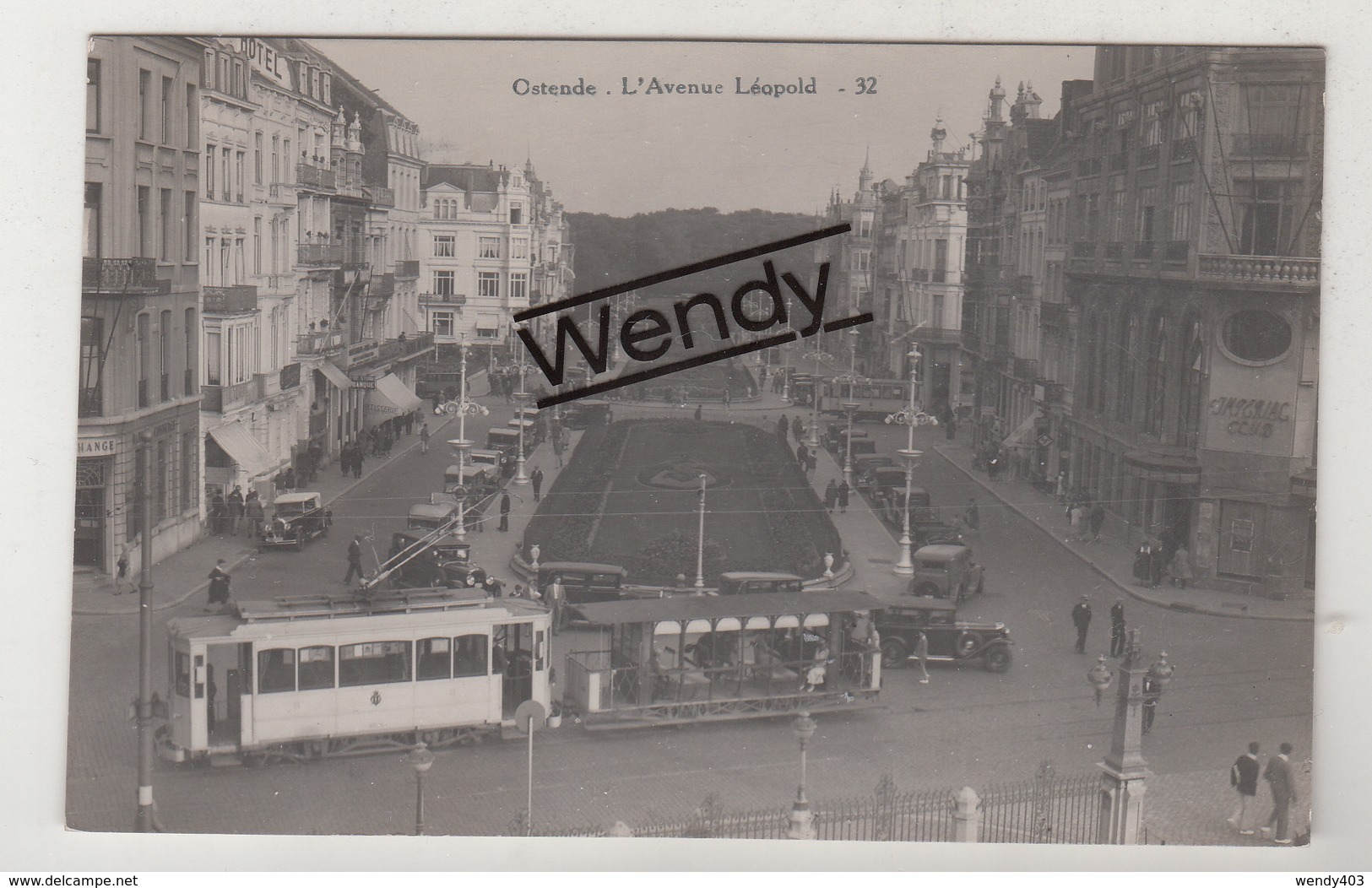 Oostende (originele Foto Oude Tram - L'Avenue Léopold) - Oostende