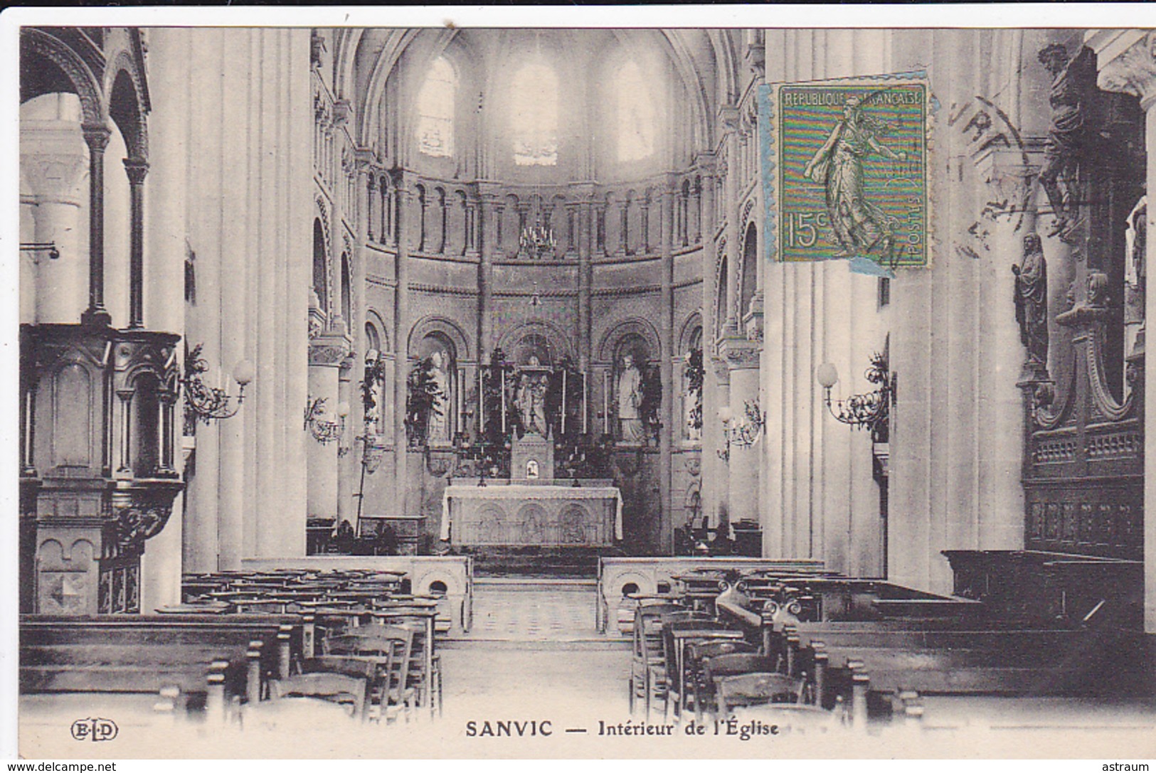 Cpa -76-sanvic-interieur De L'eglise-edi E.L.D. - Otros & Sin Clasificación