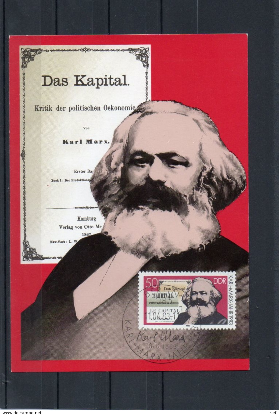 DDR, 1983, Michel 2786 MC, Karl Marx - Maximumkarten (MC)