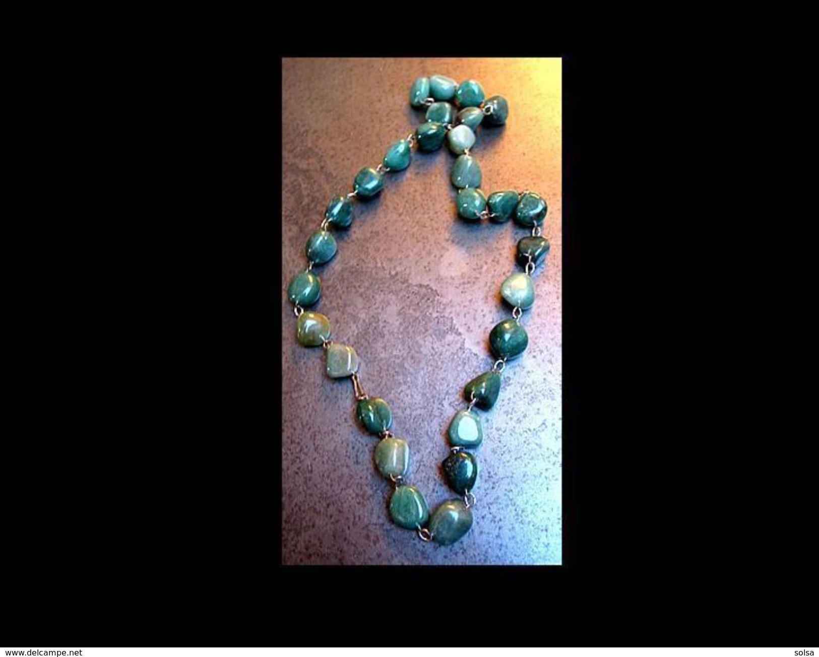 Beau Collier En Pierres Années 60 / Great Stone Necklace From The 60's - Necklaces/Chains