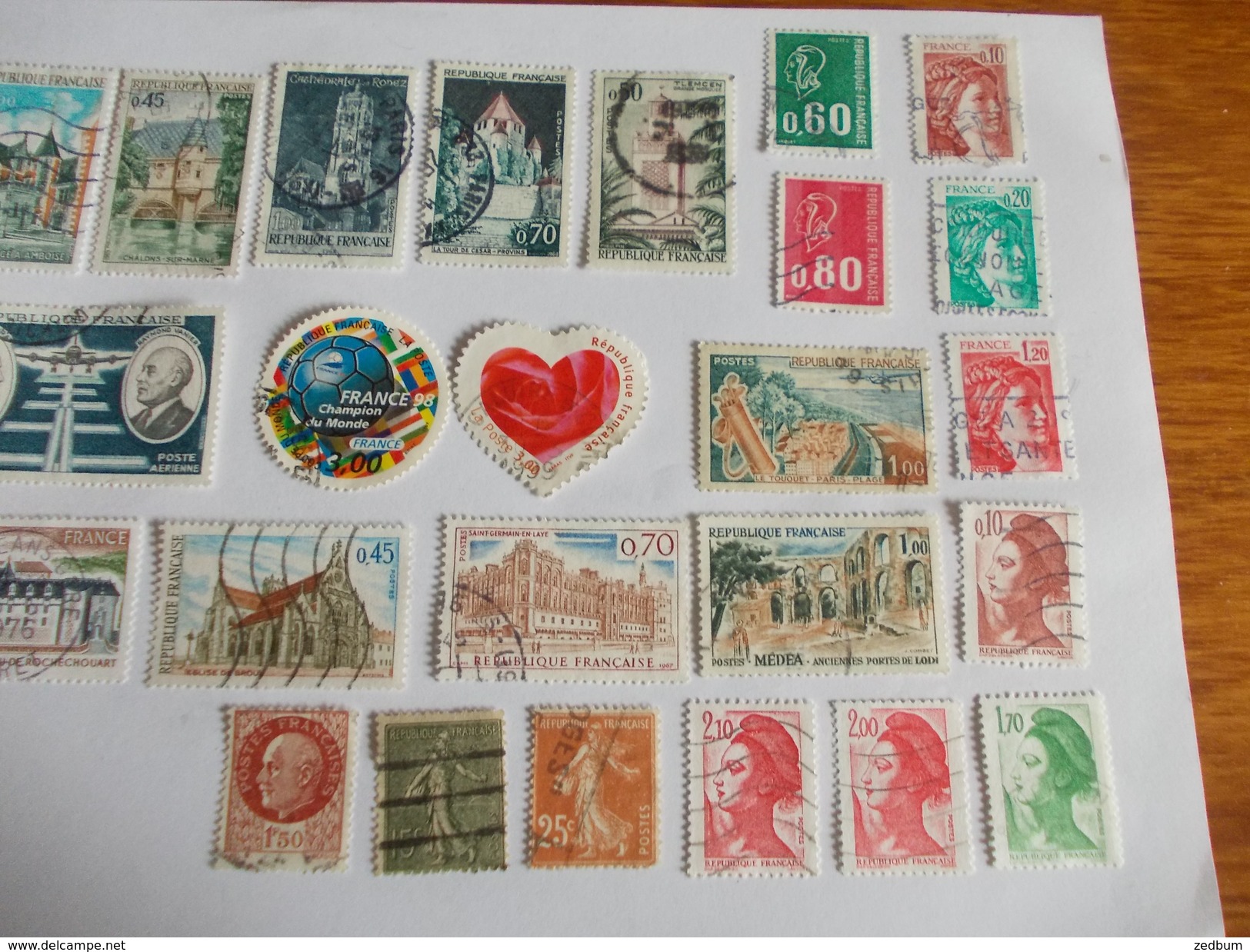 TIMBRE France Lot De 30 Timbres à Identifier N° 532 - Lots & Kiloware (mixtures) - Max. 999 Stamps