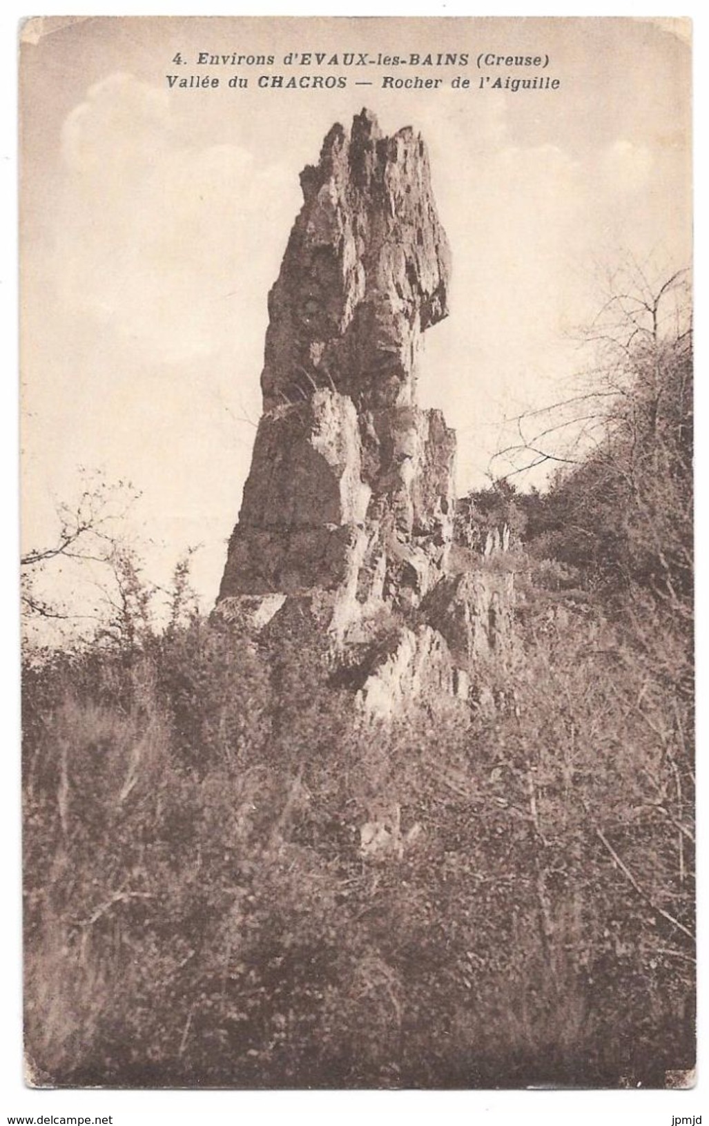 23 - Environs D'EVAUX Les BAINS - Vallée Du CHACROS - Rocher De L'Aiguille - Photo Luquet N° 4 Sépia - Evaux Les Bains