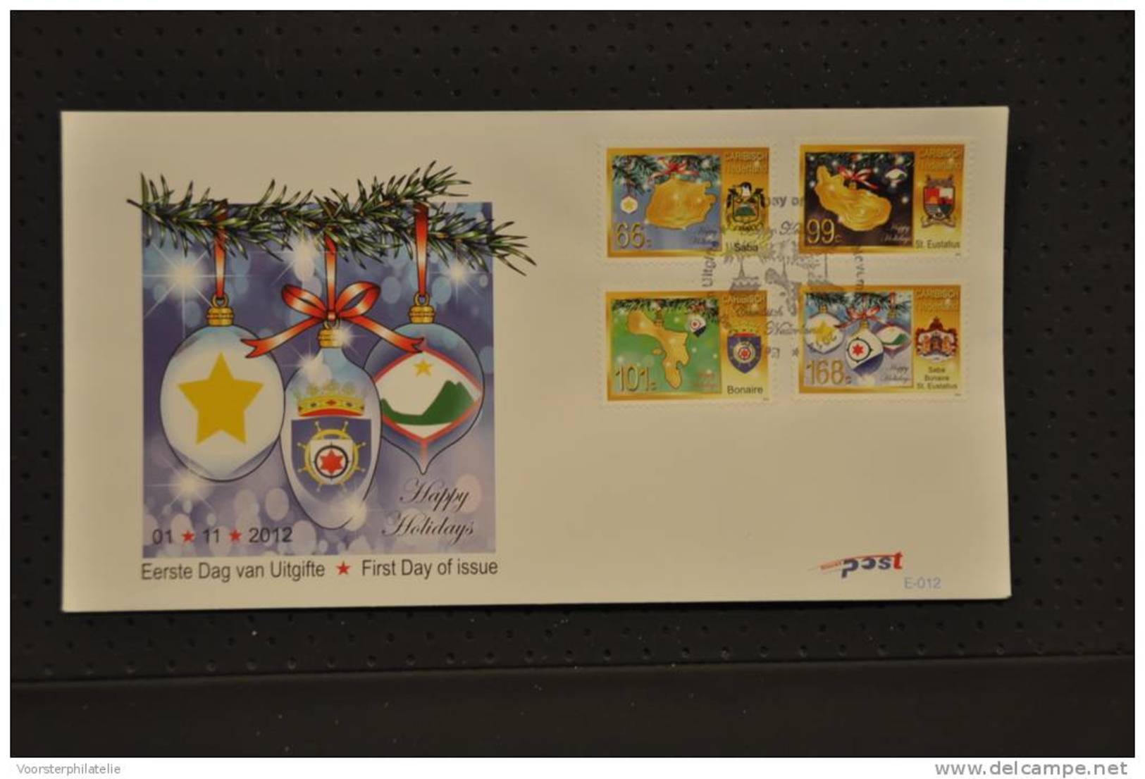 CARIBISCH NEDERLAND 2012 FDC E012 ++ KERSTMIS CHRISTMAS NOEL WEIHNACHTEN NAVIDAD ++ MNH ** - Curaçao, Antille Olandesi, Aruba