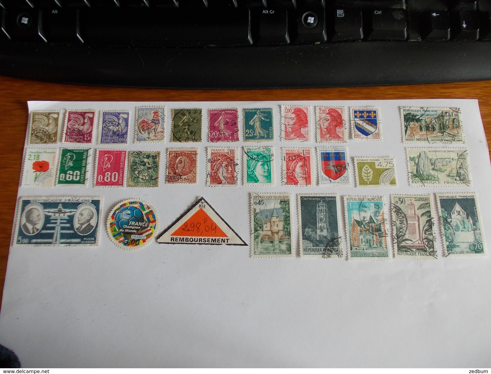 TIMBRE France Lot De 30 Timbres à Identifier N° 538 - Lots & Kiloware (mixtures) - Max. 999 Stamps