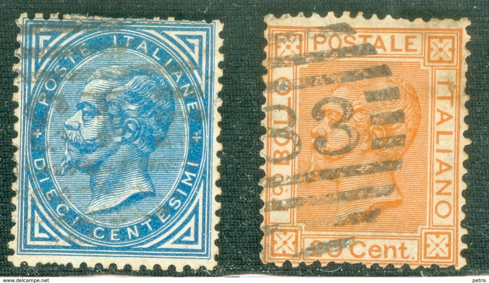 Italy 1877 De La Rue Modificati - Lot. RE27-28 - Usati