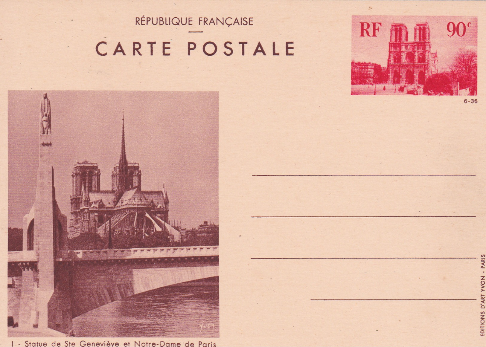 Cartes Postales Illustrées De Paris - Standard Postcards & Stamped On Demand (before 1995)