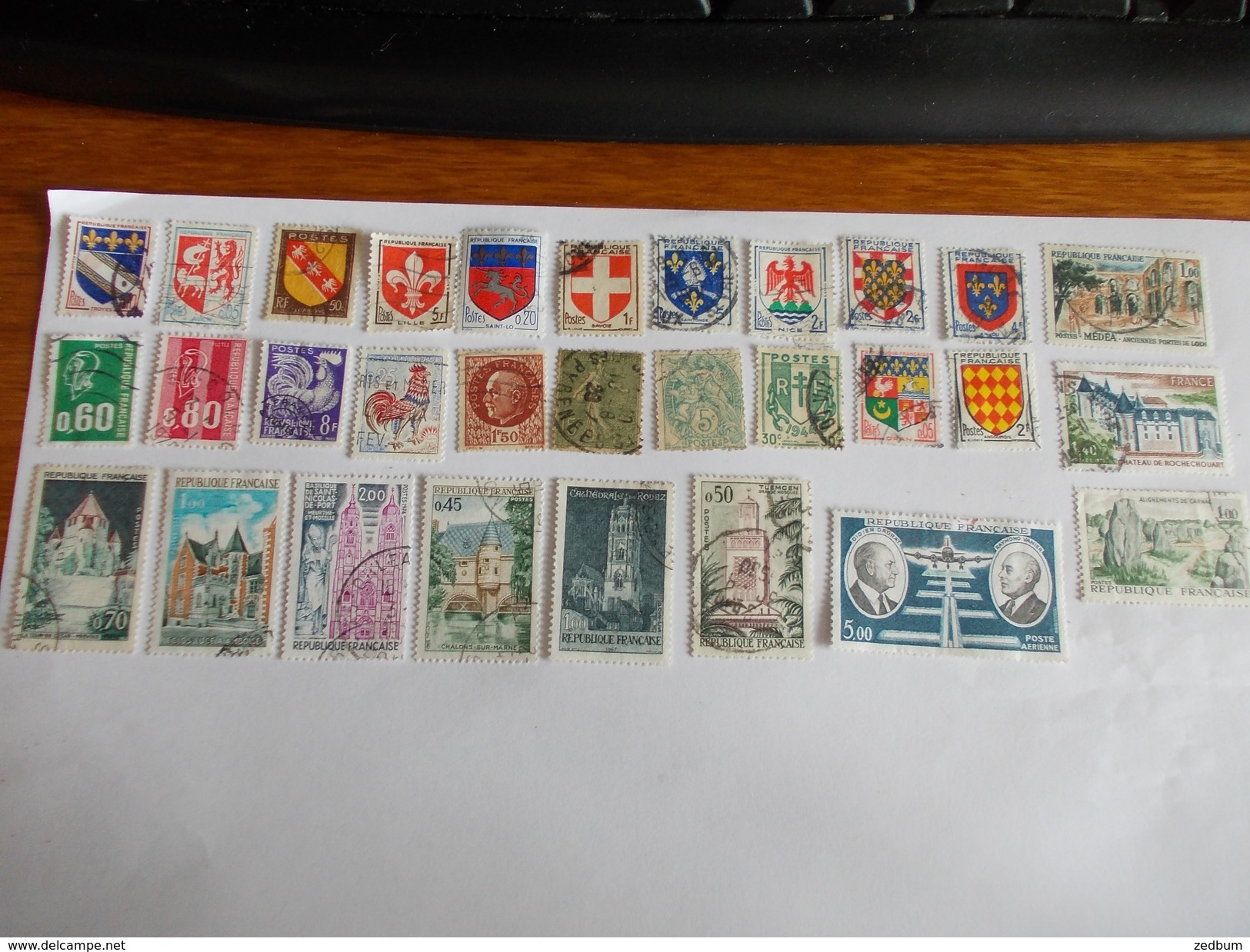 TIMBRE France Lot De 30 Timbres à Identifier N° 540 - Lots & Kiloware (mixtures) - Max. 999 Stamps