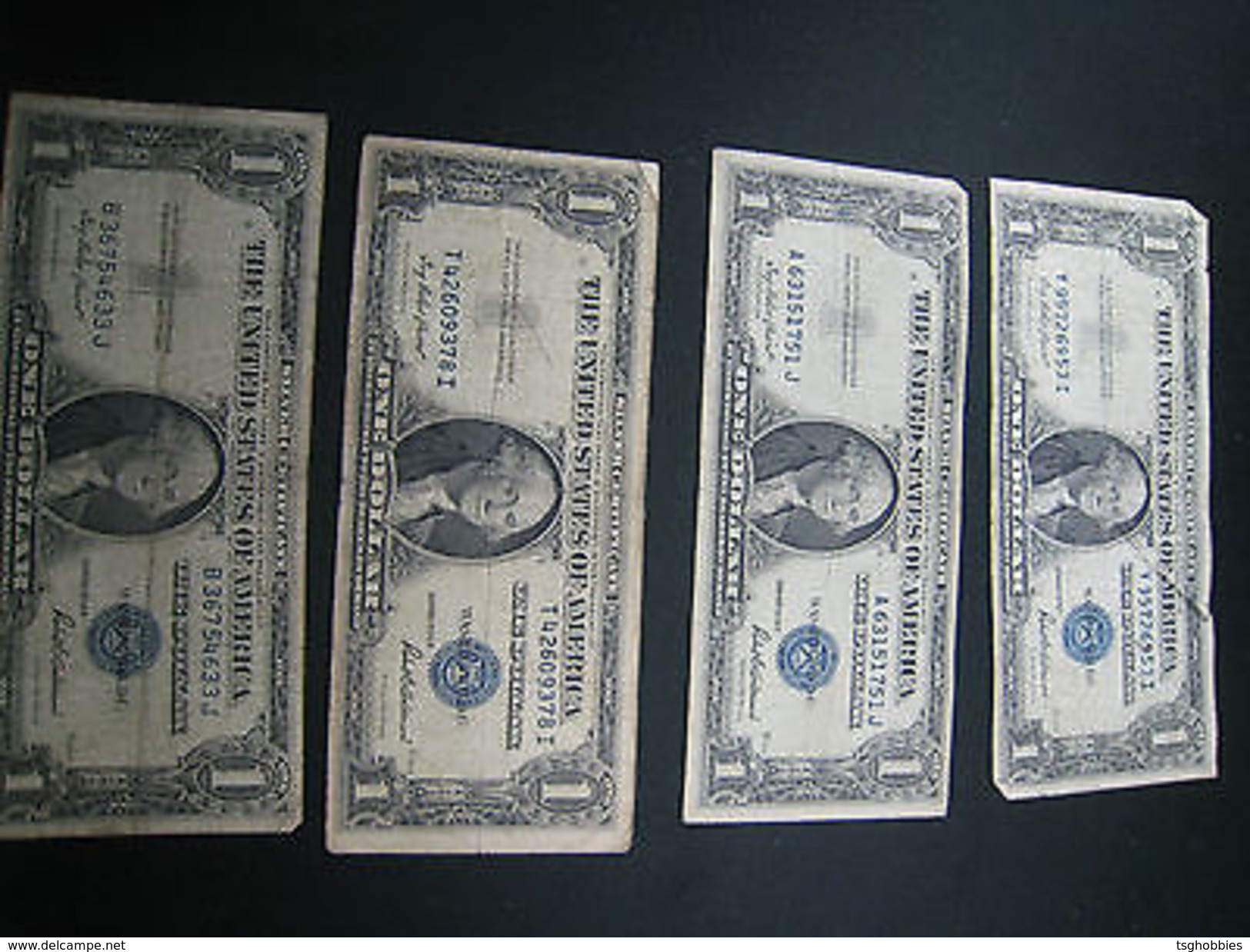 $1 SILVER CERTIFICATE  1935F SERIES  SET OF 4    (4K50-7) - Silver Certificates (1928-1957)
