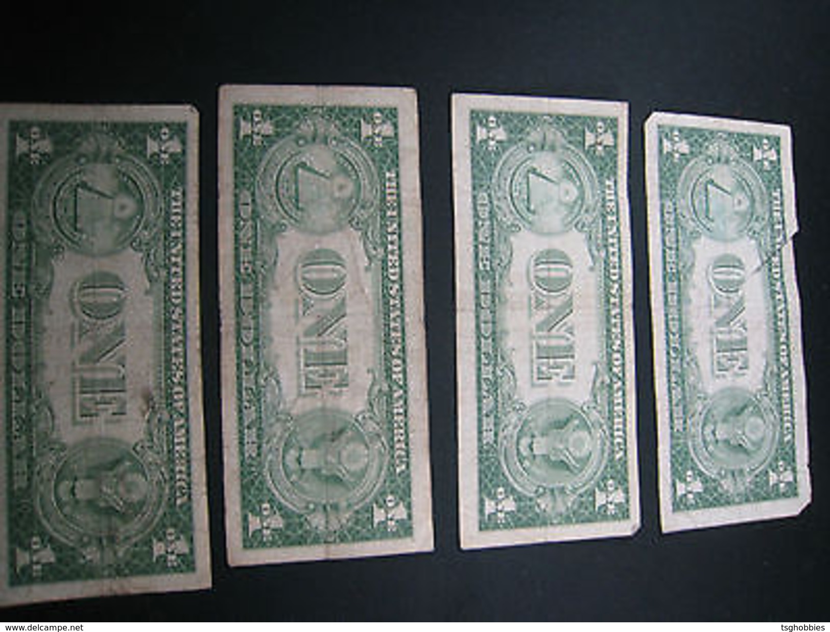 $1 SILVER CERTIFICATE  1935F SERIES  SET OF 4    (4K50-7) - Silver Certificates (1928-1957)