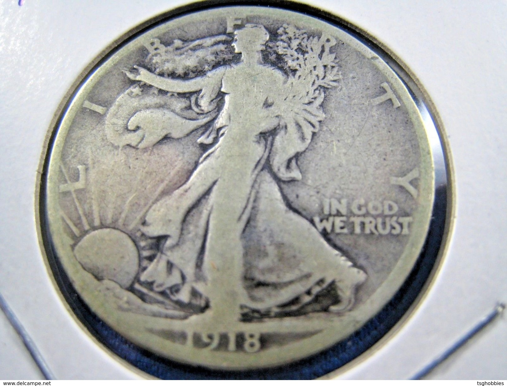 1918S  WALKING LIBERTY HALF DOLLAR                 (sk50-10) - 1916-1947: Liberty Walking