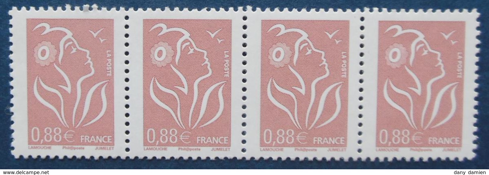 France - YT 4155 - Lot De 4 Timbres - Type Marianne De Lamouche (2008) Neuf ** - Neufs