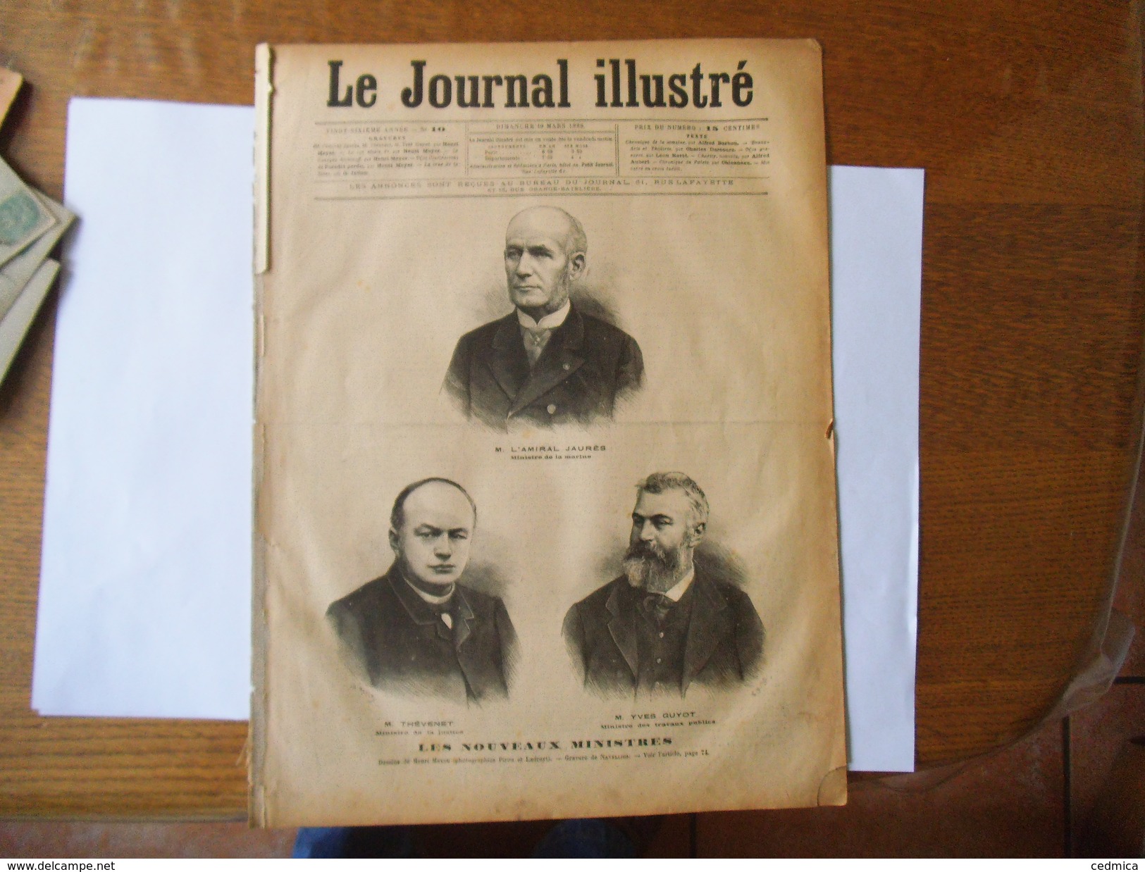 LE JOURNAL ILLUSTRE DIMANCHE 10 MARS 1889 MARIE 1er (M.DE MAYRENA)ROI DES SEDANGS,LE COSAQUE ATCHINOFF ET LE PAYS DE SA - 1850 - 1899