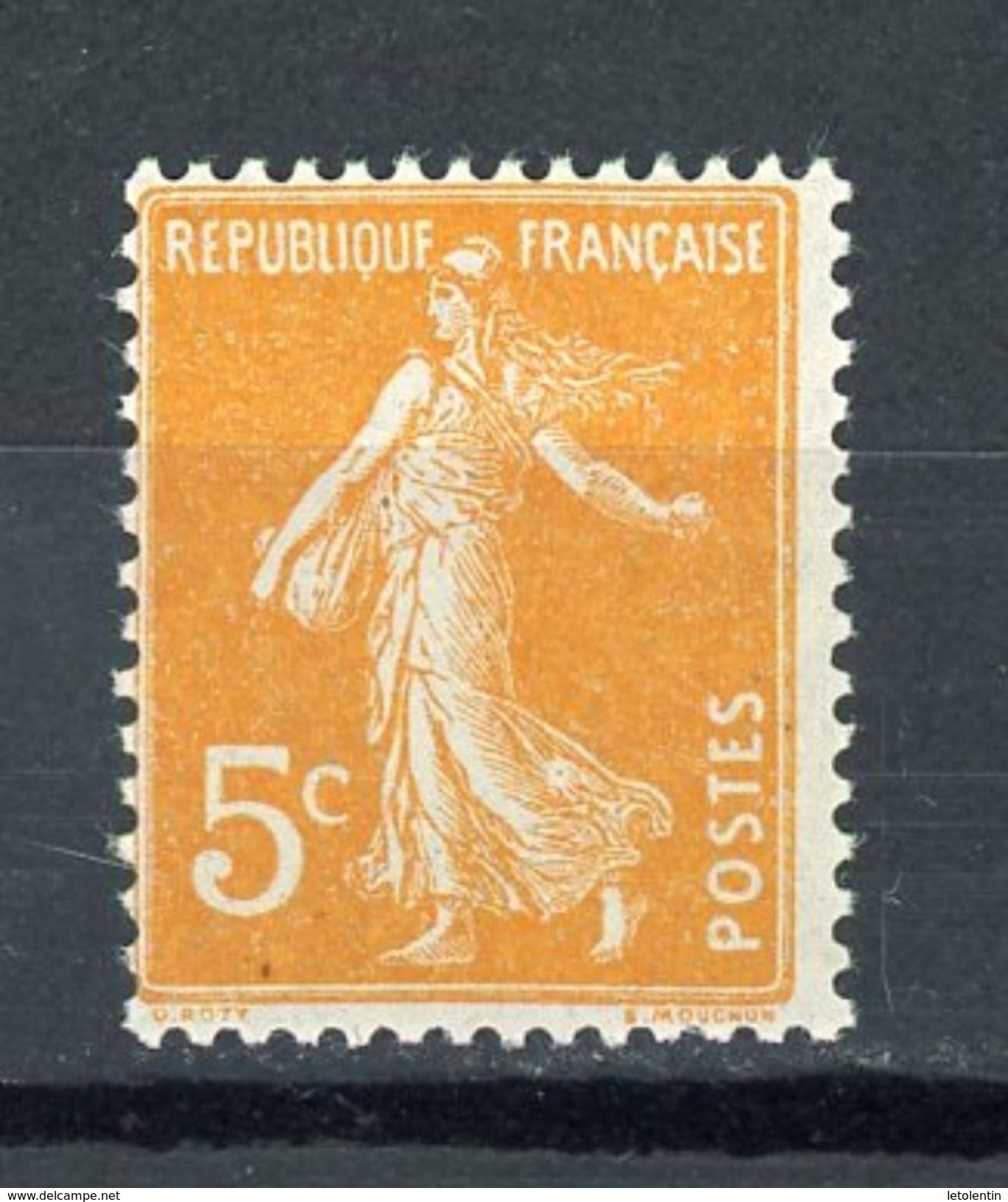 FRANCE -  5c JAUNE TYPE SEMEUSE - N° Yvert 158 ** - 1906-38 Semeuse Camée