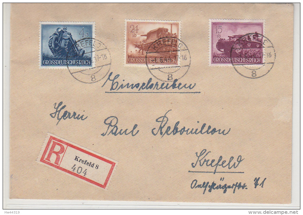 R-Brief Mit Ua. 880 Aus Krefeld 1.6.44 - Covers & Documents