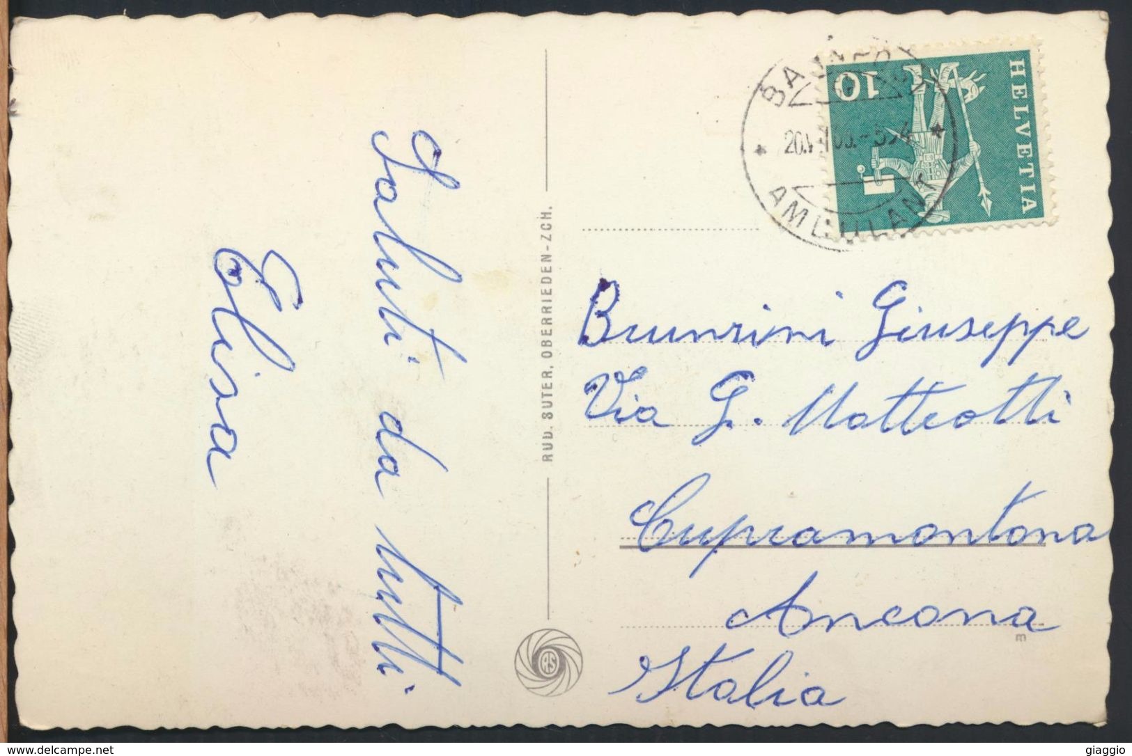 °°° 8816 - SVIZZERA - ZH - WADENSWIL - 1963 With Stamps °°° - Wädenswil