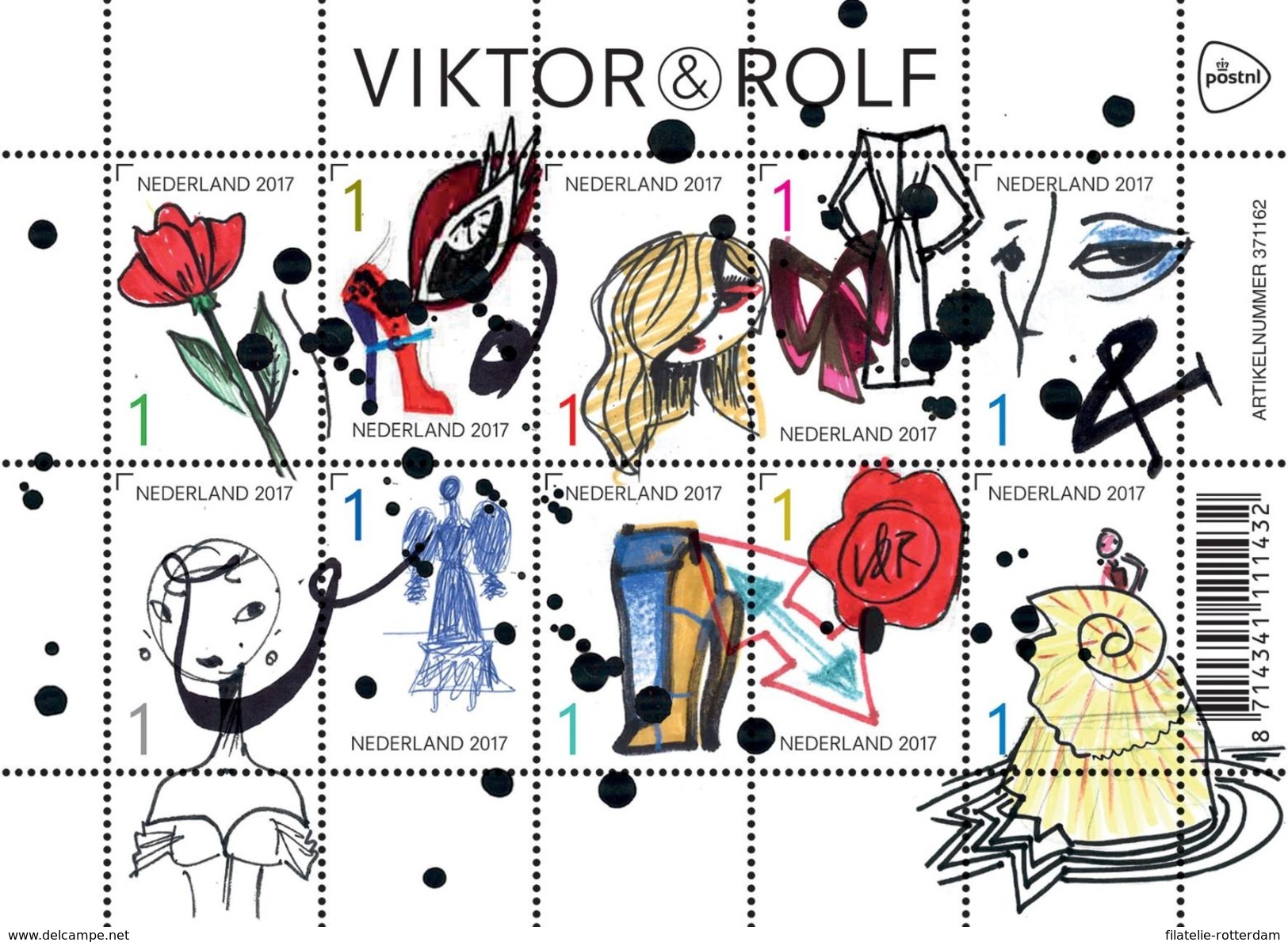 Nederland / The Netherlands - Postfris / MNH - Sheet Mode, Viktor En Rolf 2017 - Neufs