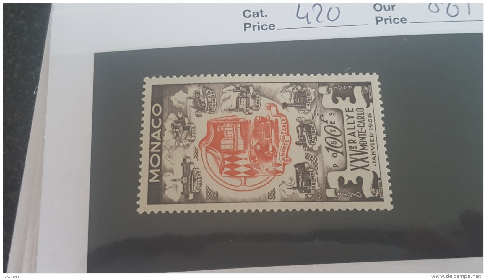 LOT 370841 TIMBRE DE MONACO NEUF* N°420 VALEUR 65 EUROS - Poste Aérienne