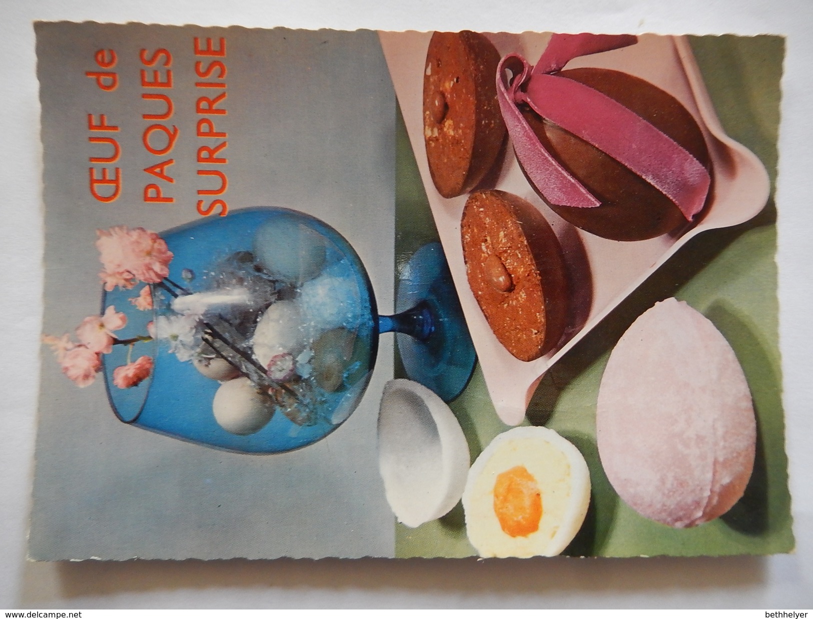 CPSM - OEUF DE PAQUES SURPRISE - RECETTE - No 57 - R6358 - Recipes (cooking)