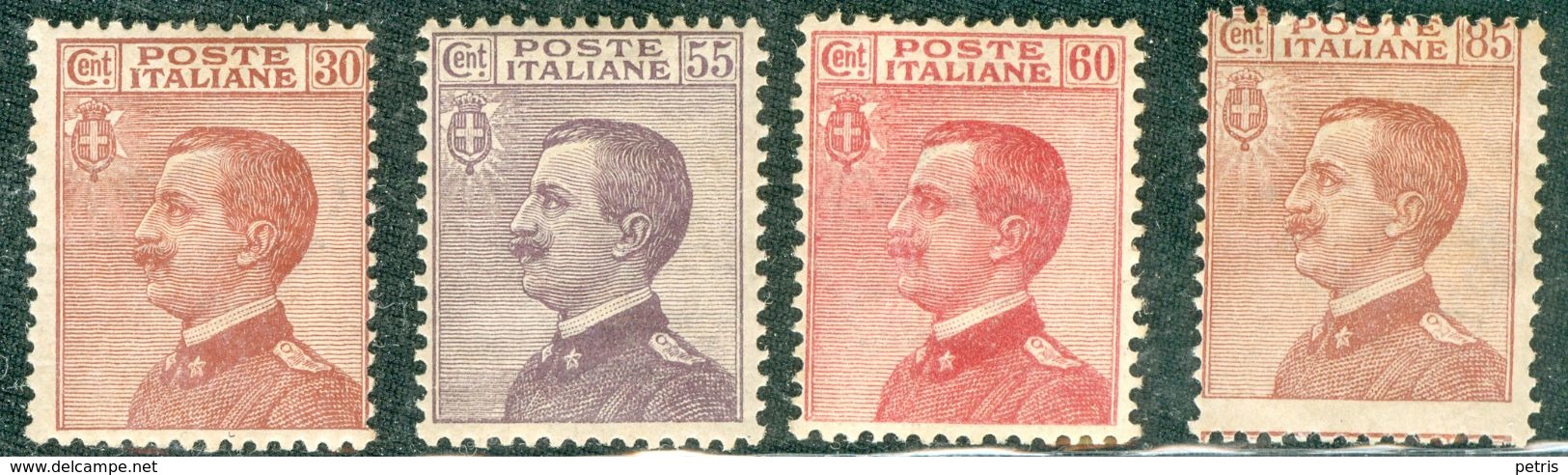 Italy 1917 Effige V.E. III MH* - Lot. RE110-112+127 - Ungebraucht