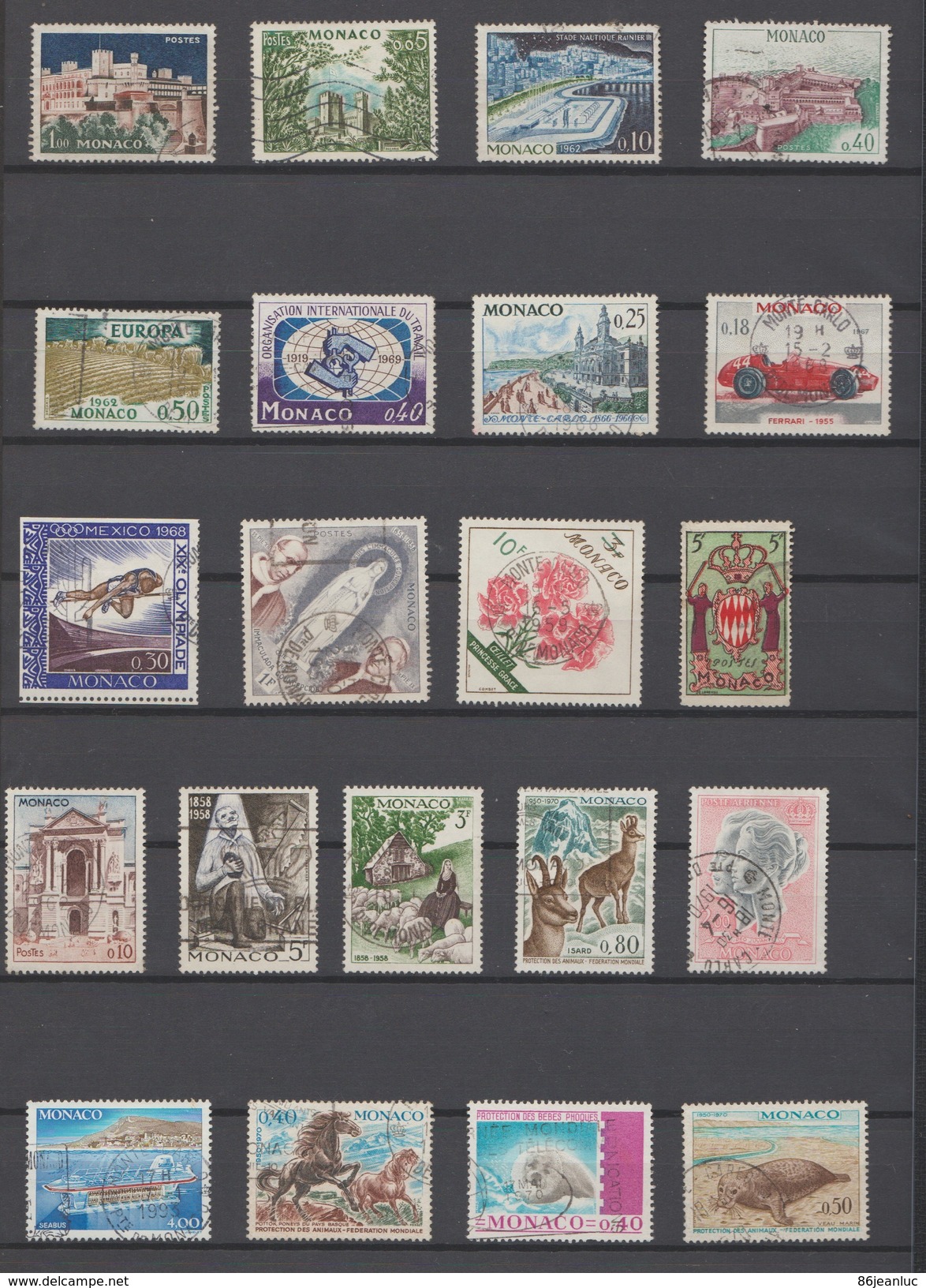 Monaco Oblitérés : Petit Lot Sympa Et Varié De 50 Timbres De Monaco Oblitérés - 2 Scans - - Used Stamps