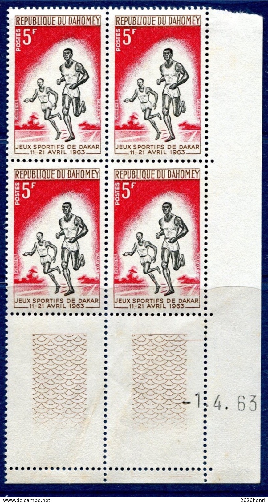 Dahomey,  Lot Coins Datés 1963/1966, Neufs** - Bénin – Dahomey (1960-...)