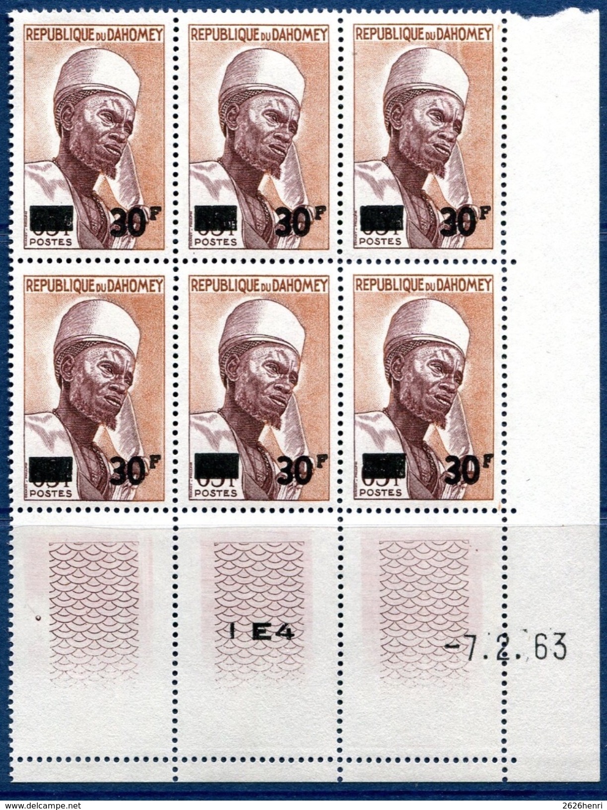 Dahomey,  lot coins datés 1963/1966, neufs**