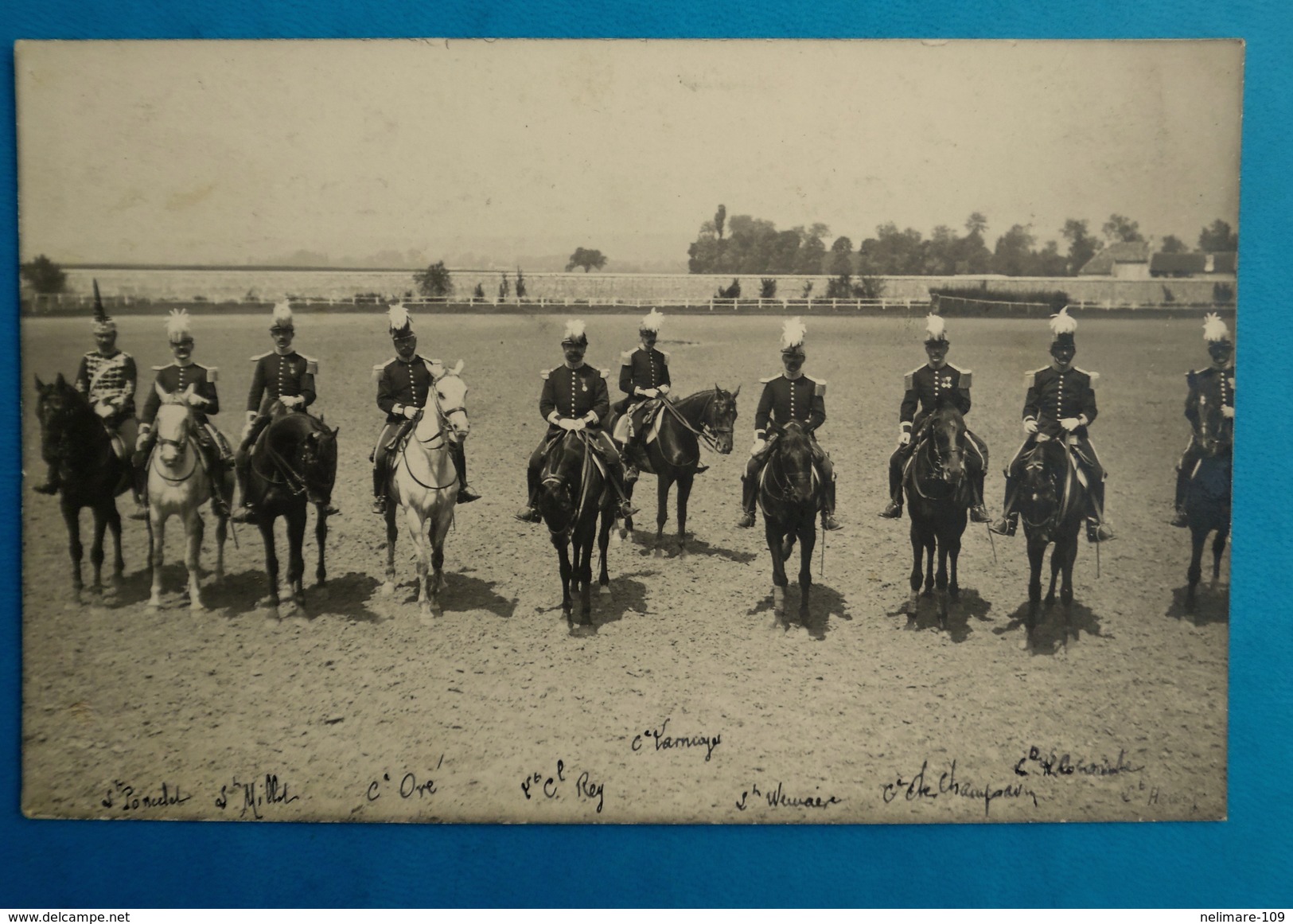 Cpa CARTE PHOTO MILITARIA - MILITAIRES à CHEVAL EQUITATION MILITAIRE -CHEVAUX CAVALERIE PHOTO NOARI à SAINT CYR L'ECOLE - St. Cyr L'Ecole