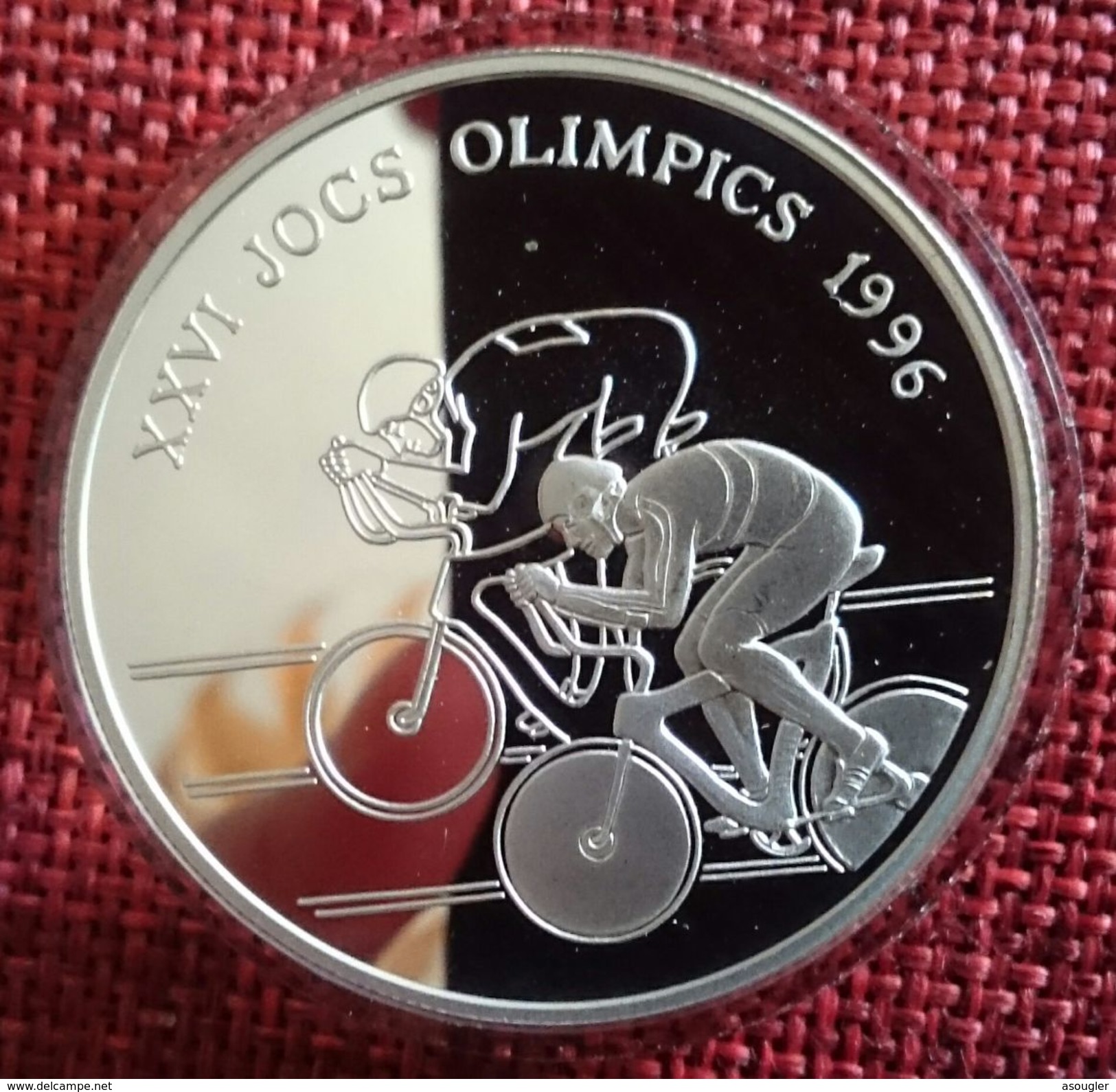 ANDORRA 10 DINERS 1994 SILVER PROOF "OLYMPIC GAMES 1996" (free Shipping Via  Registered Air Mail.) - Andorre