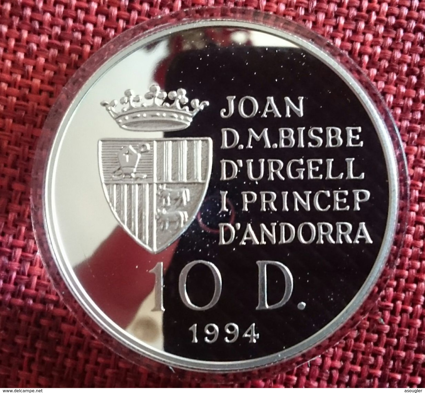 ANDORRA 10 DINERS 1994 SILVER PROOF "OLYMPIC GAMES 1996" (free Shipping Via  Registered Air Mail.) - Andorre