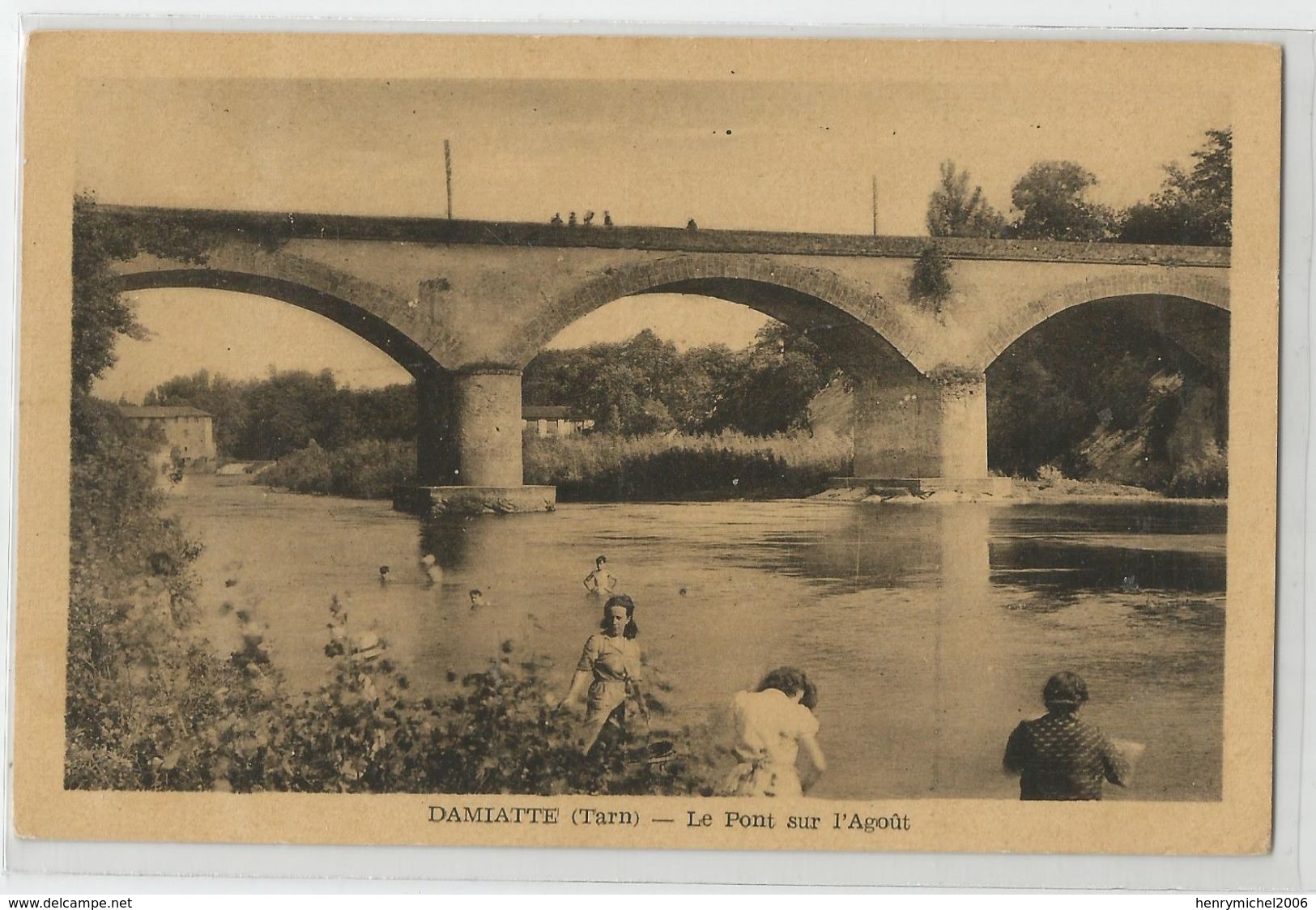 Tarn - 81 - Damiatte Le Pont Sur L'agout Animée Bains Ed Rouquette - Sonstige & Ohne Zuordnung