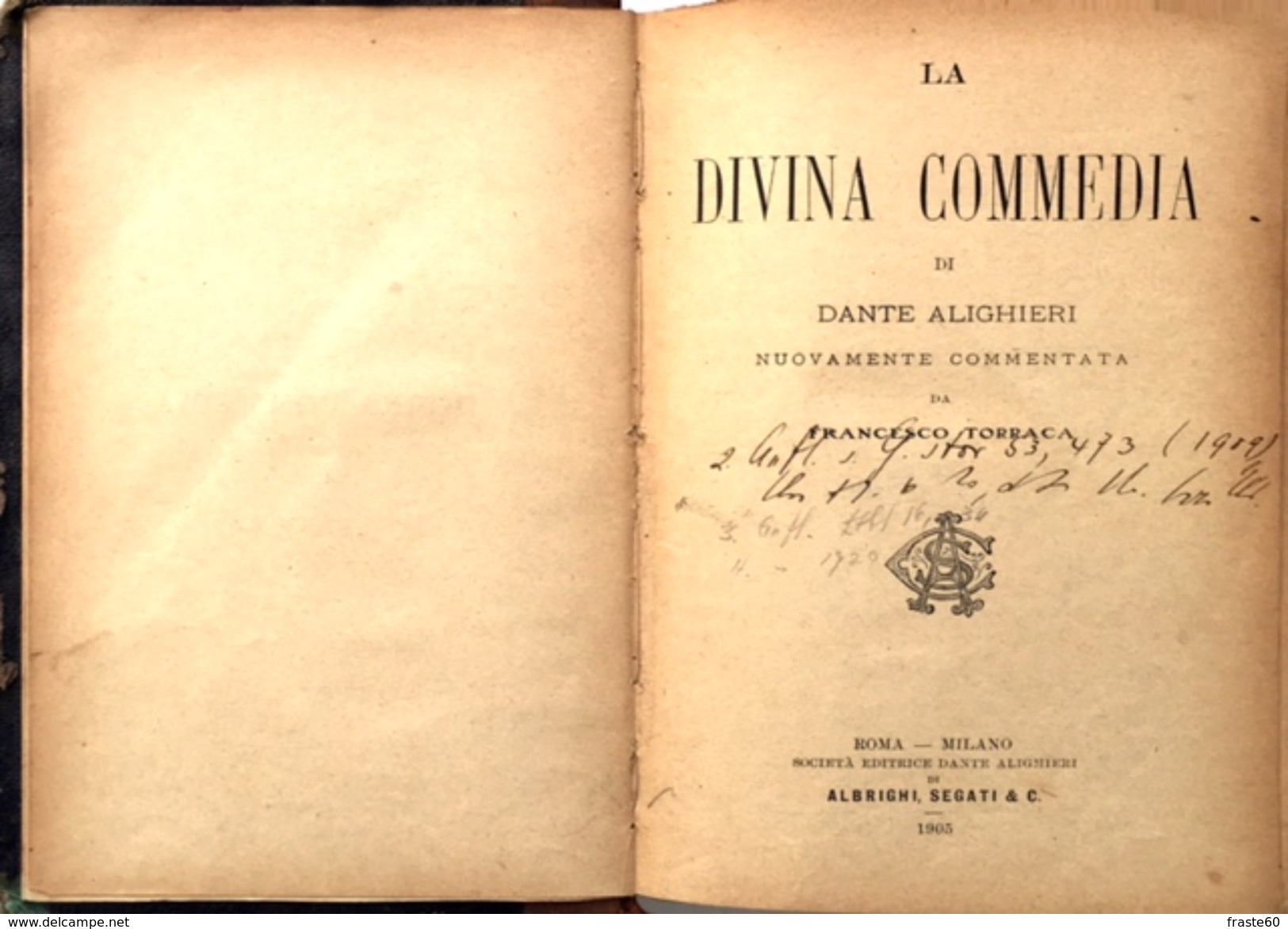 La Divina Commedia Di Dante Alighieri - Livres Anciens