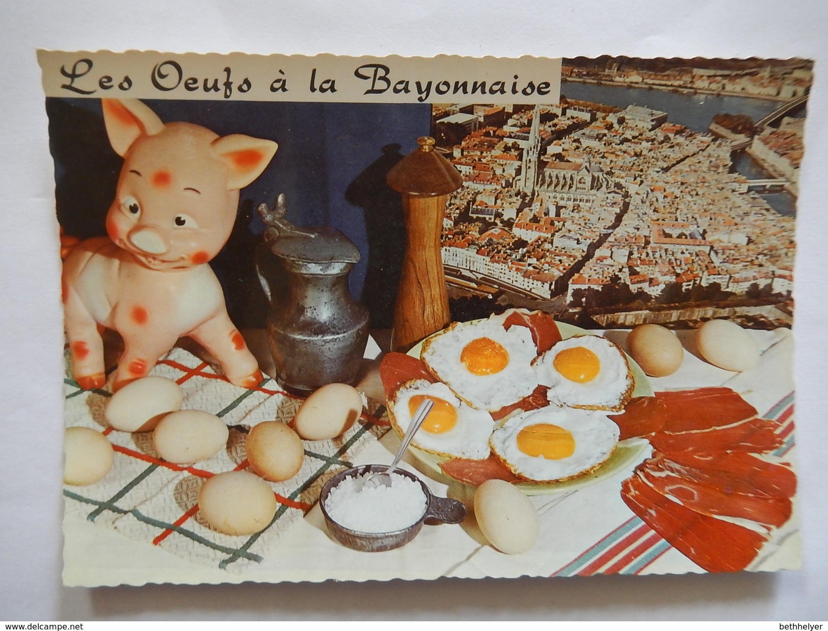 CPSM - LES OEUFS A LA BAYONNAISE - RECETTE No 134  - R6386 - Recipes (cooking)