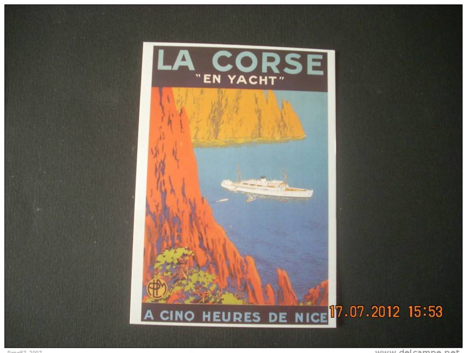 CLOUET   10607   CORSE   EN YACHT DE NICE   HOCK                            Retirage - Werbepostkarten