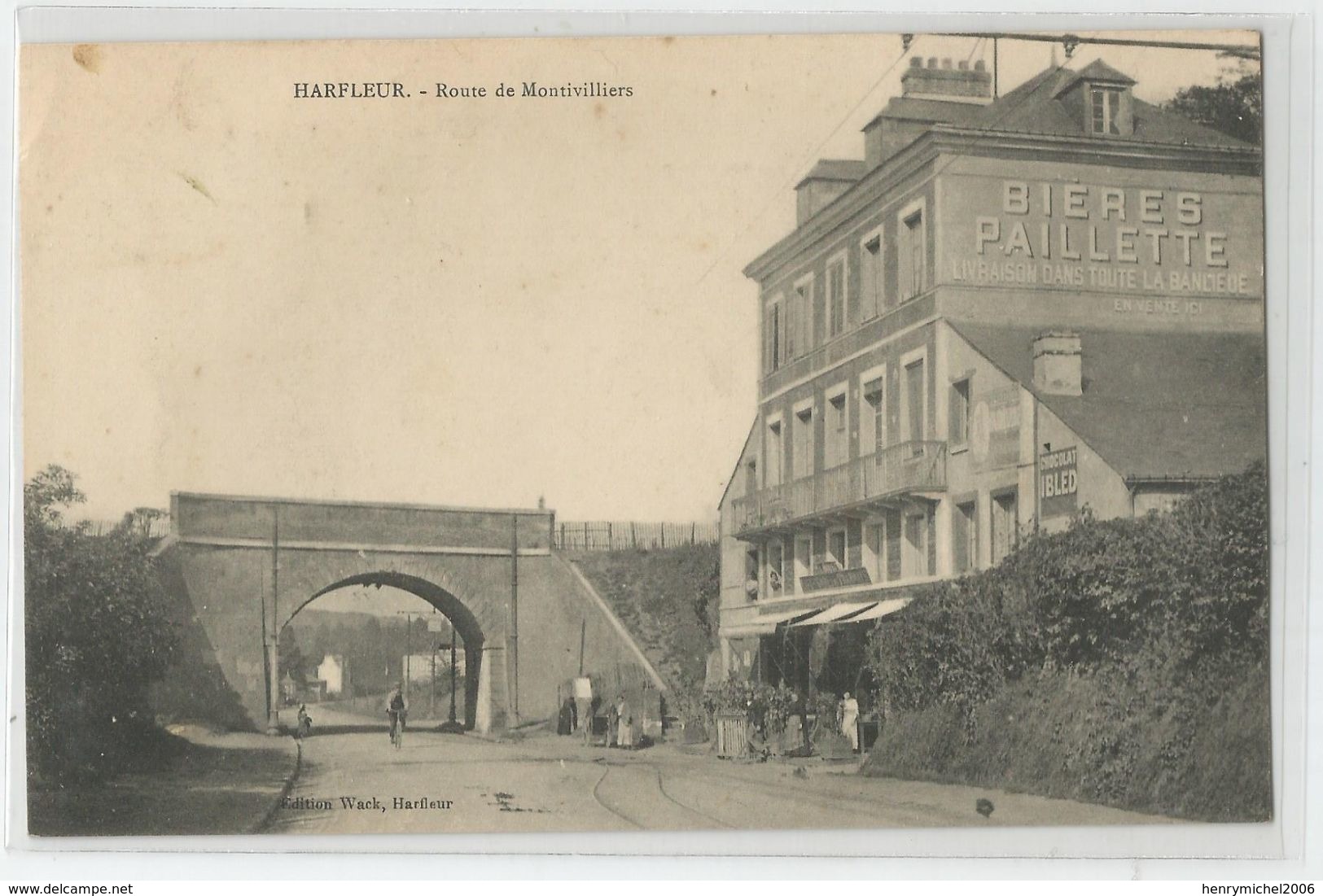 76 - Harfleur Route De Montivilliers Café Gare Des Tramways Pub Bieres Paillette - Harfleur