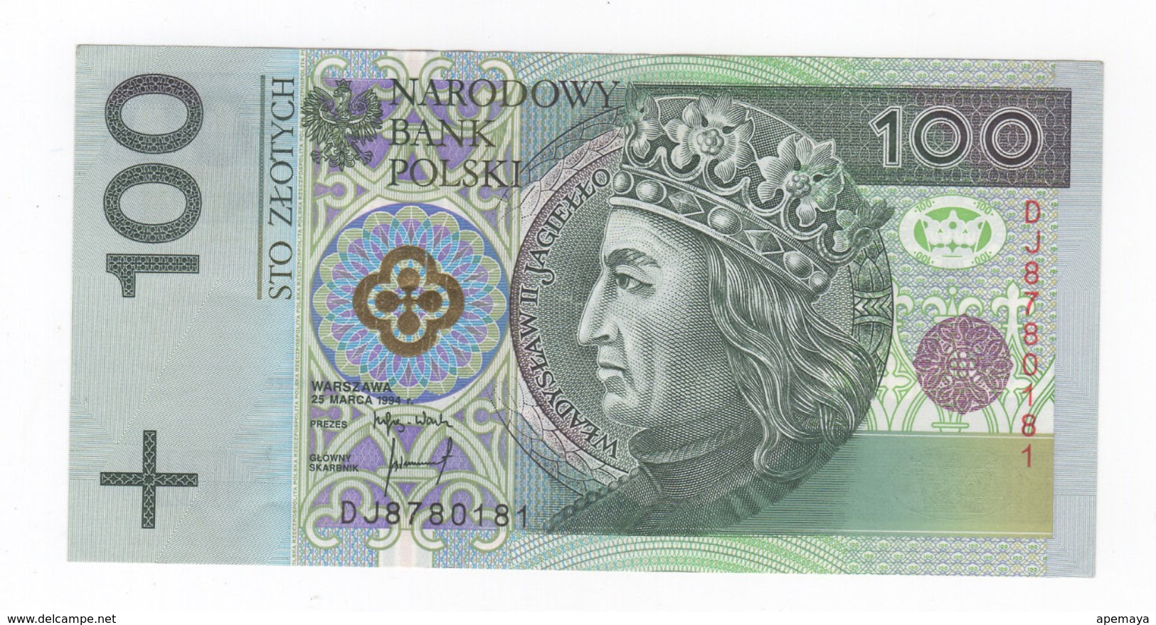 Poland 100 Zlotych 1994 UNC. - Polonia